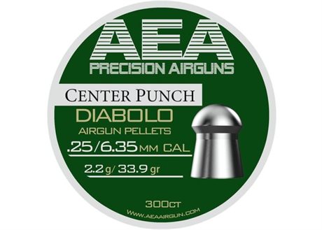 AEA Center Punch Airgun Pellets .25 (33.9 grain)