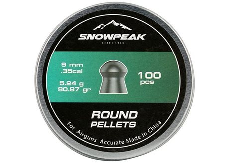 Snowpeak Airgun Pellets Round 9mm/.35 (80.87 grain)
