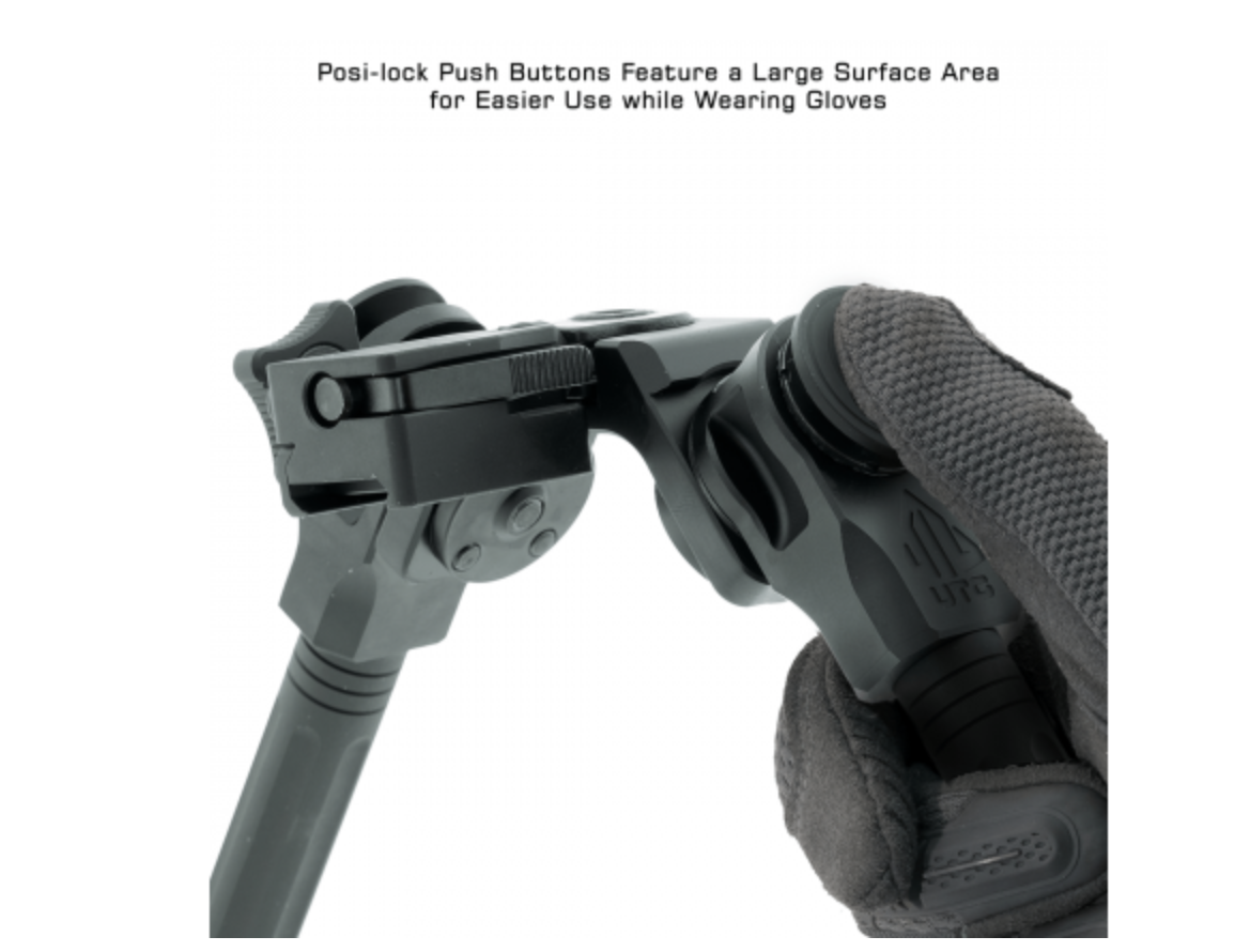 UTG OVER BORE BIPOD, 7"11" CENTER HEIGHT, PICATINNY