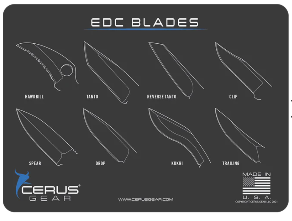 EDC BLADE STYLES MAT